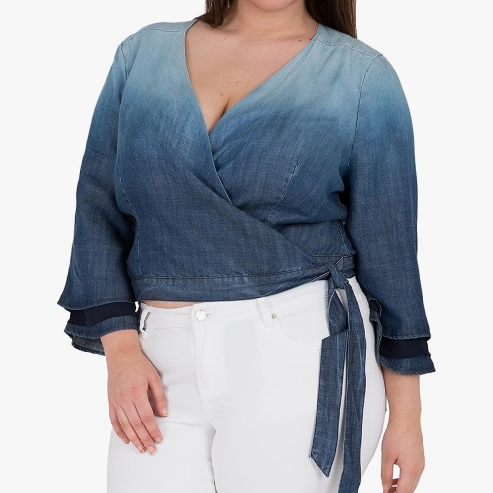 Standards & Practices Blue Ombre Chambray/Tencel … - image 1